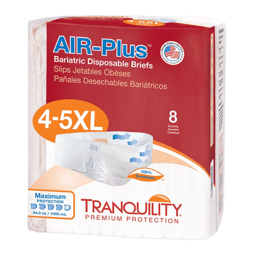 Tranquility Air-Plus Bariatric Disposable Briefs