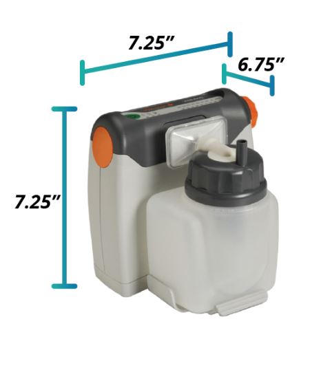 VacuAid Suction Unit Dimensions