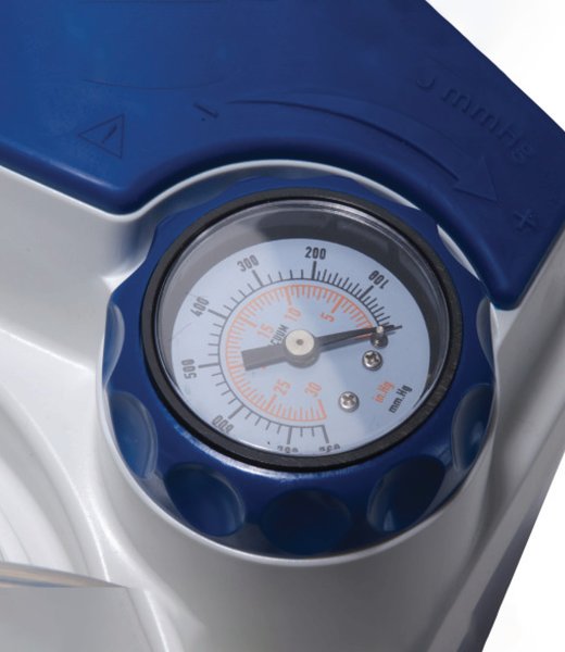 Close-up look at the pressure gauge 