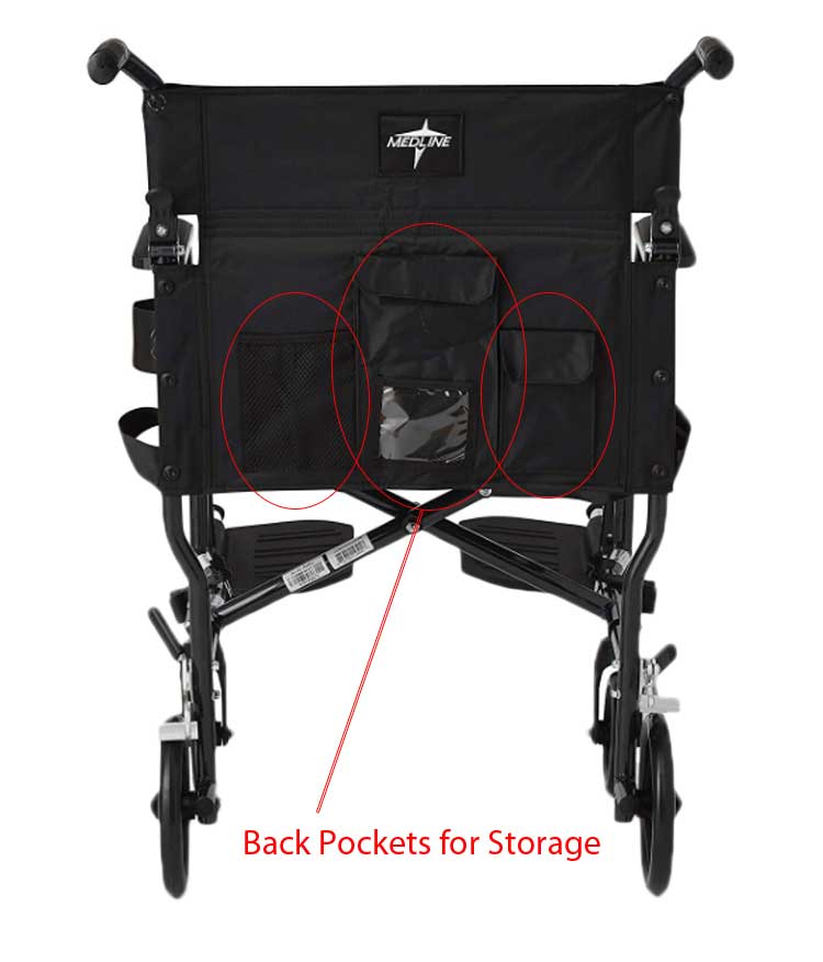 Medline Ultralight Transport Mobility Wheelchair